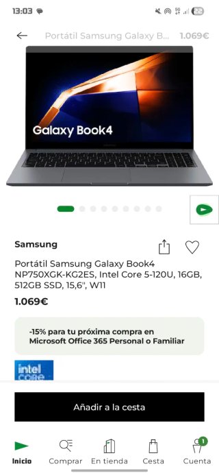 Samsung Galaxy Book4 i5-120U 16GB 512GB SSD