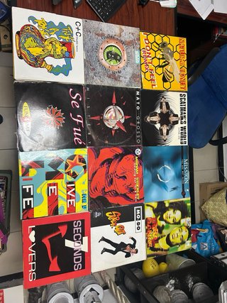 Coleccion de discos de vinilo años 80 y 90