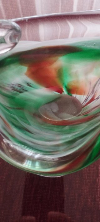 Centrotavola in vetro di Murano vintage con design modernista anni '70
