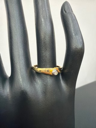 Anillo Oro 18k Bicolor con Brillante