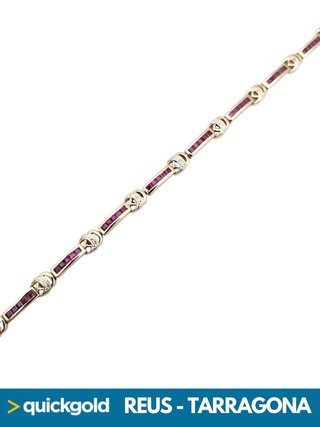 040-05-00497 PULSERA ORO 18K ALTERNA LUNA 19.20CM