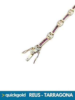 040-05-00497 PULSERA ORO 18K ALTERNA LUNA 19.20CM