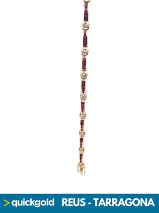 040-05-00497 PULSERA ORO 18K ALTERNA LUNA 19.20CM
