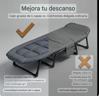 Tumbona,cama portátil ,Hamaca Plegable Gris