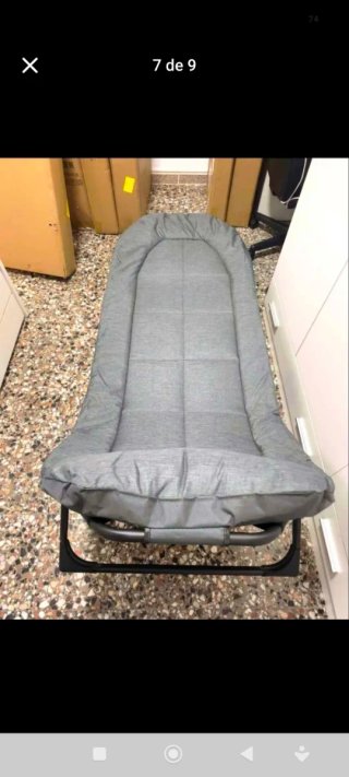 Tumbona,cama portátil ,Hamaca Plegable Gris