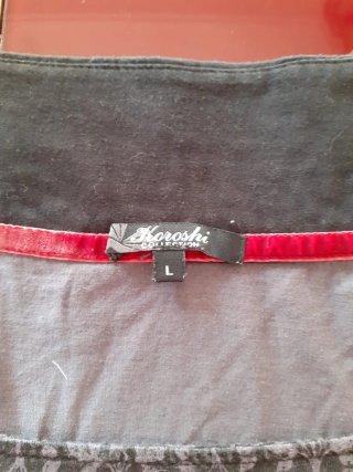 Vestido Koroshi manga larga estampado