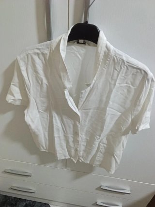 Camisa corta blanca