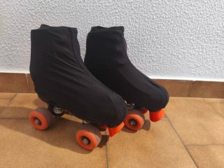 Patines Boomerang Blancos con Cordones Naranjas
