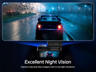 Cámara coche 4K doble visión nocturna