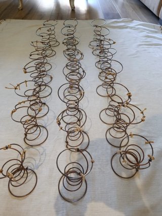 Muelles de acero de sillas antiguas