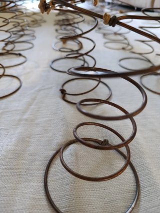 Muelles de acero de sillas antiguas