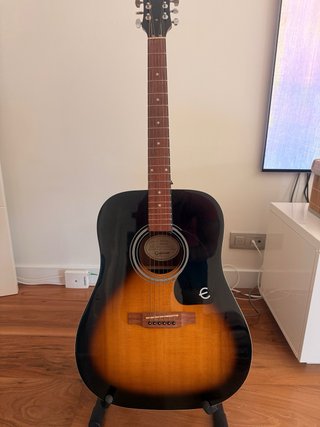 Guitarra Epiphone DR-100 + funda y pie audibax