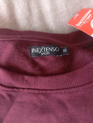 Sudadera In Extenso granate talla XS