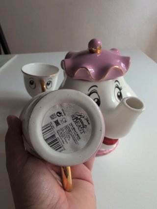 Tetera y Taza Bella y la Bestia Porcelana