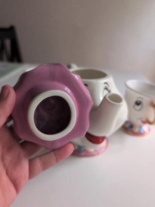 Tetera y Taza Bella y la Bestia Porcelana