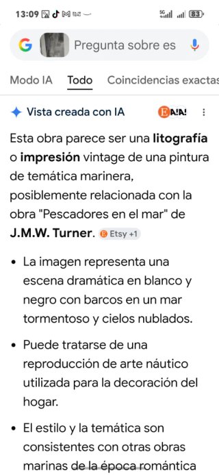 Serigrafía náutica J. M. W. Turner