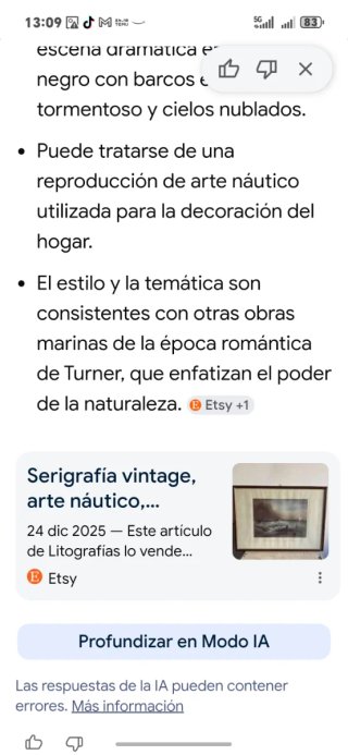 Serigrafía náutica J. M. W. Turner