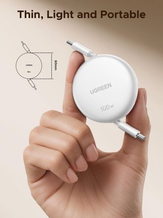 Cable USB C UGREEN 100W Retráctil