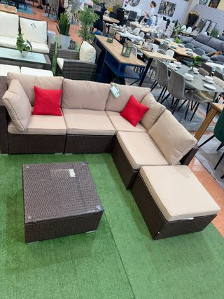 Conjunto Muebles Terraza Ratán Marrón