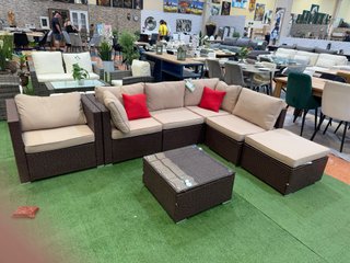 Conjunto Muebles Terraza Ratán Marrón