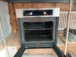 Horno eléctrico integrable plateado