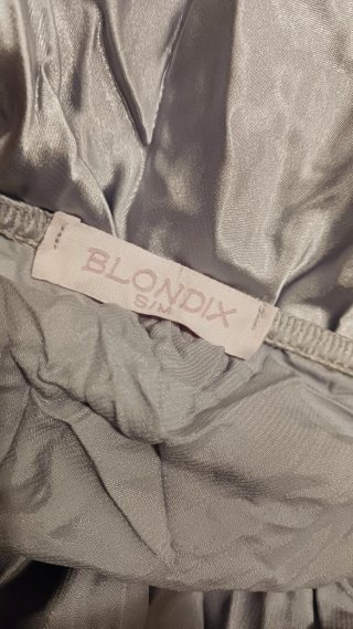 Top Blondix raso argento stile Y2K S/M