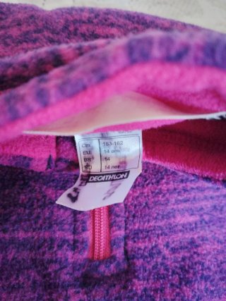 Sudadera morada y rosa con cremallera