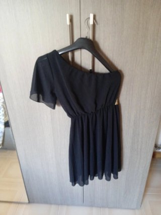 Abito donna elegante nero oro taglia unica