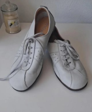 Zapatos  piel blancos mujer/niña ligeros