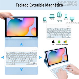 LIELAX Funda Teclado Samsung Galaxy S6 Lite ESP Ñ
