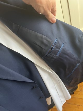 Traje DUSTIN Azul con topos mas camisa MIRTO blanc
