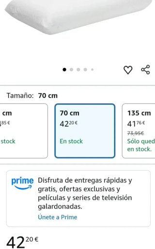 Almohada Viscoelástica 70 cm Pikolin Home