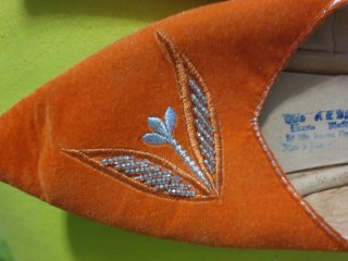 Babouches Marocchine Arancioni Ricamate