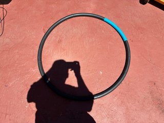 Aro Hula Hoop Negro con Detalle Azul