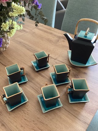 Juego de té/café 6 tazas y tetera. Sin estrenar