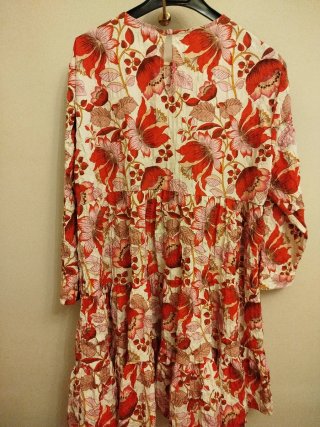 Vestido Zara Estampado Flores Talla L