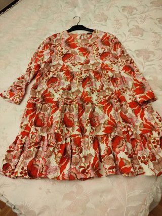 Vestido Zara Estampado Flores Talla L