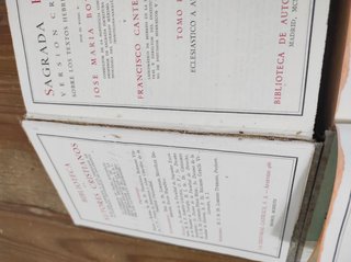 Sagrada Biblia Bover S.I. - Cantera. 1ª ed. 1947