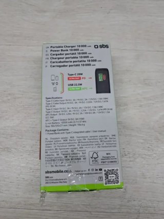 SBS Powerbank 10000mAh Bateria externa