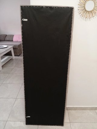 Cabecero tapizado gris