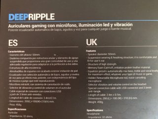 Auriculares Gaming iluminados negro videojuego