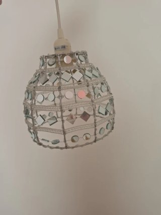 Lampada a sospensione artigianale con specchi
