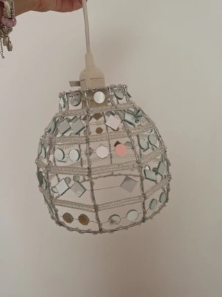 Lampada a sospensione artigianale con specchi