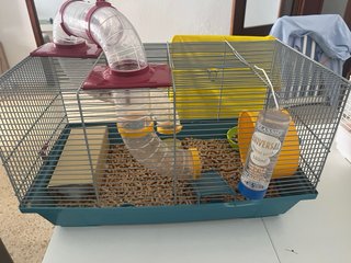 Jaula Hámster con Accesorios + 2 Hámster.