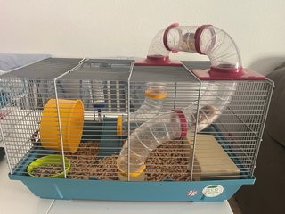 Jaula Hámster con Accesorios + 2 Hámster.