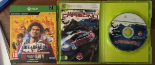 Yakuza Like a Dragon + NFS Carbono Xbox