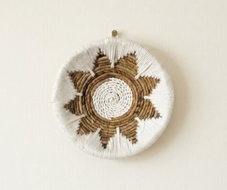 Piatto decorativo da parete in tessuto 25cm