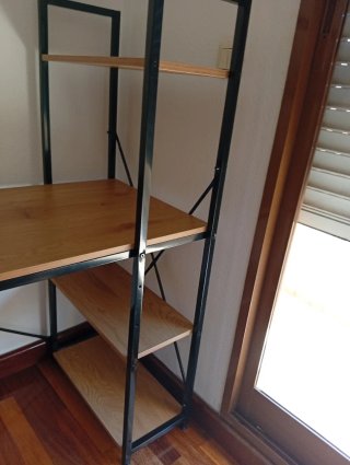 Escritorio con estantería moderno Ahorra espacio