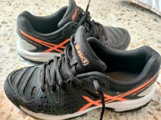 Zapatillas Asics Gel-Padel Pro GS Negras Naranja