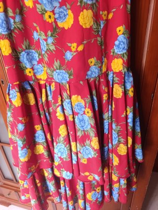 Bata Rociera Flores Hecha a Mano